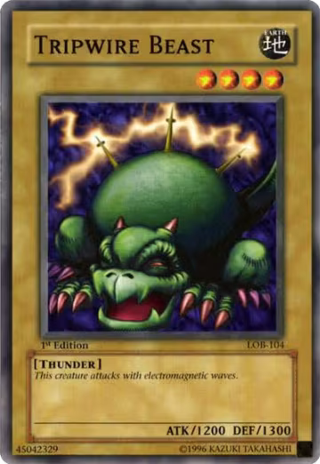Tripwire Beast (LOB-104), The Legend of Blue Eyes White Dragon — Yu-Gi-Oh! card price