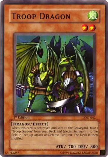 Troop Dragon (LOD-042), Legacy of Darkness — Yu-Gi-Oh! card price