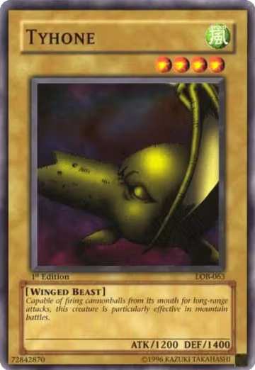 Tyhone (LOB-063), The Legend of Blue Eyes White Dragon — Yu-Gi-Oh! card price