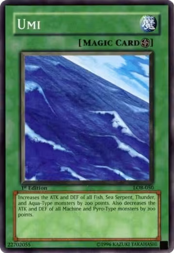Umi (LOB-050), The Legend of Blue Eyes White Dragon — Yu-Gi-Oh! card price