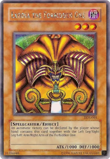 Exodia the Forbidden One (Dark Duel Stories) (DDS-003), Yu-Gi-Oh! Video Game Promotional Cards — Yu-Gi-Oh! card price