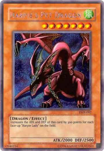 Harpie's Pet Dragon (Forbidden Memories) (FMR-002), Yu-Gi-Oh! Video Game Promotional Cards — Yu-Gi-Oh! card price