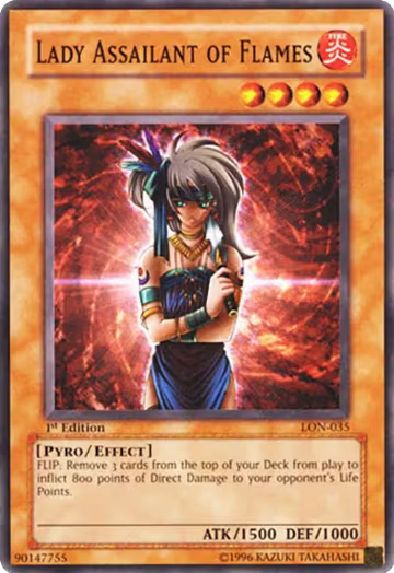 Lady Assailant of Flames (LON-035), Labyrinth of Nightmare — Yu-Gi-Oh! card price