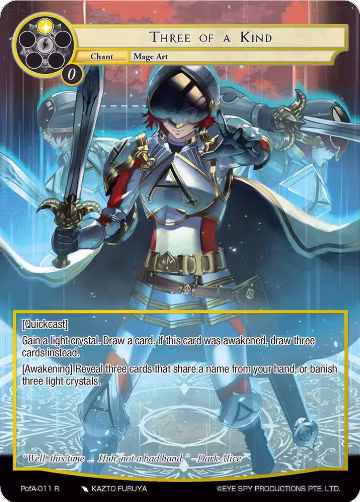 Three of a Kind (Full Art) (PofA-011), Alice Origin IV: Prologue of Attoractia — Force of Will card price
