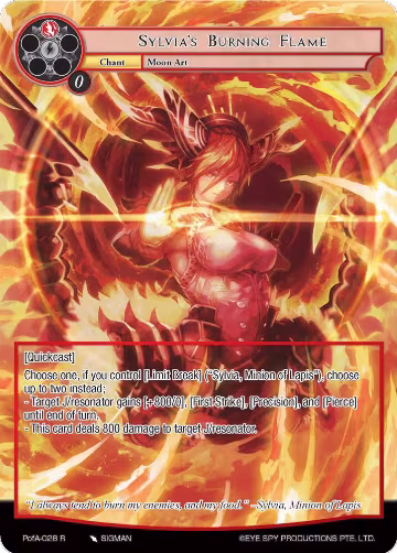 Sylvia's Burning Flame (Full Art) (PofA-028), Alice Origin IV: Prologue of Attoractia — Force of Will card price