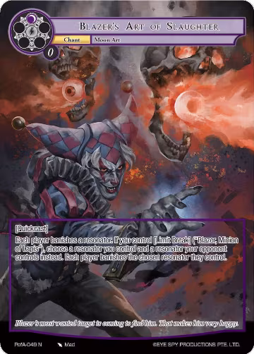 Blazer's Art of Slaughter (Full Art) (PofA-049), Alice Origin IV: Prologue of Attoractia — Force of Will card price