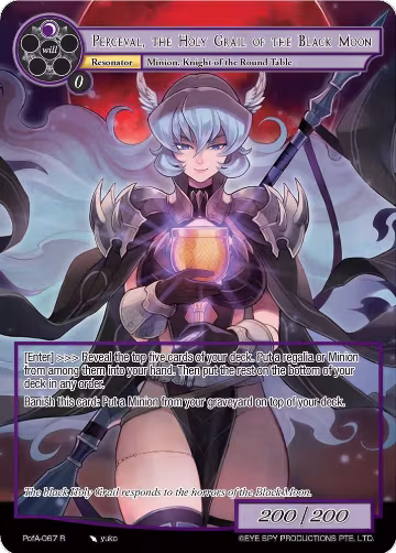 Perceval, the Holy Grail of the Black Moon (Full Art) (PofA-067), Alice Origin IV: Prologue of Attoractia — Force of Will card price