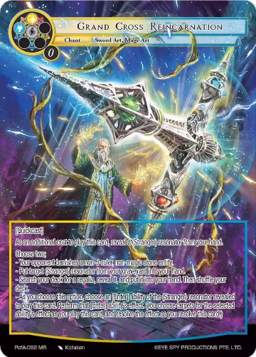Grand Cross Reincarnation (Full Art) (PofA-092), Alice Origin IV: Prologue of Attoractia — Force of Will card price