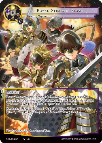 Royal Straight Flush (Full Art) (PofA-104), Alice Origin IV: Prologue of Attoractia — Force of Will card price