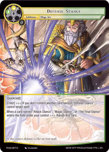 Defense Stance (PofA-087), Alice Origin IV: Prologue of Attoractia — Force of Will card price
