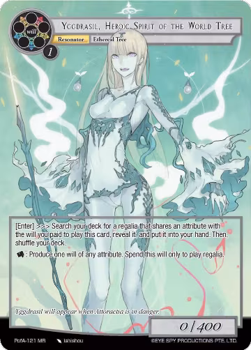 Yggdrasil, Heroic Spirit of the World Tree (Full Art) (PofA-121), Alice Origin IV: Prologue of Attoractia — Force of Will card price