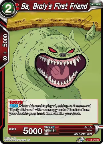 Ba, Broly's First Friend (BT11-019), Vermilion Bloodline — DB Super card price