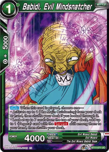 Babidi, Evil Mindsnatcher (BT11-071), Vermilion Bloodline — DB Super card price