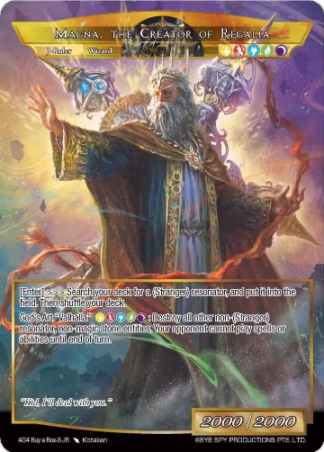 Magna, the Creator of Regalia (AO4 Buy a Box-3 JR), Promo Cards — Force of Will card price