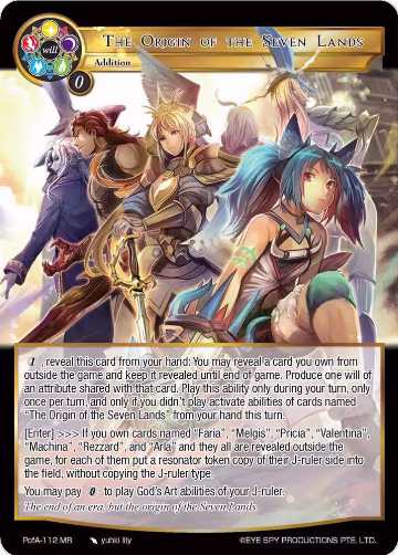 The Origin of the Seven Lands (PofA-112), Alice Origin IV: Prologue of Attoractia — Force of Will card price