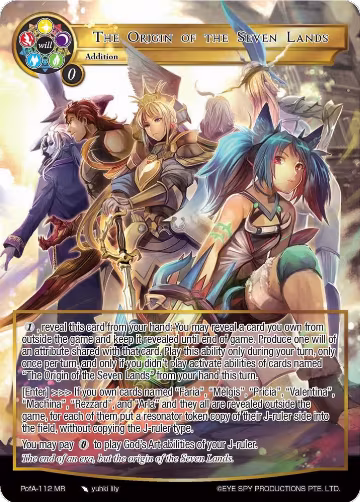 The Origin of the Seven Lands (Full Art) (PofA-112), Alice Origin IV: Prologue of Attoractia — Force of Will card price