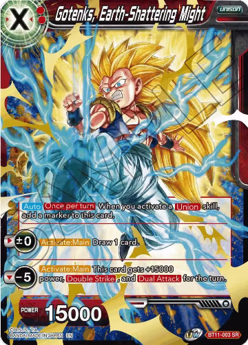 Gotenks, Earth-Shattering Might (BT11-003), Vermilion Bloodline — DB Super card price