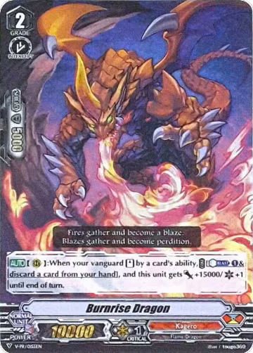 Burnrise Dragon (RRR Foil) (V-PR/0155EN), V Promo Cards — Vanguard card price