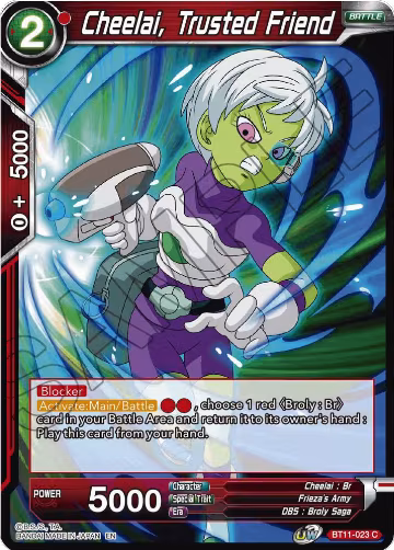 Cheelai, Trusted Friend (BT11-023), Vermilion Bloodline — DB Super card price