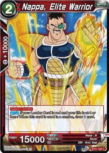 Nappa, Elite Warrior (BT11-026), Vermilion Bloodline — DB Super card price