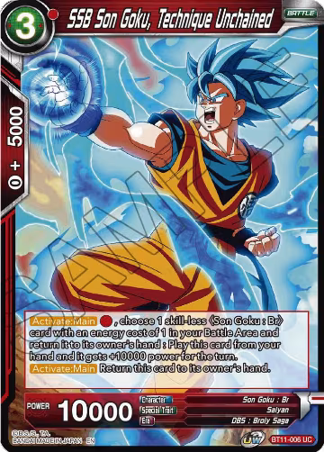 SSB Son Goku, Technique Unchained (BT11-006), Vermilion Bloodline — DB Super card price
