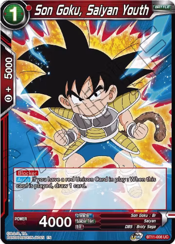 Son Goku, Saiyan Youth (BT11-008), Vermilion Bloodline — DB Super card price