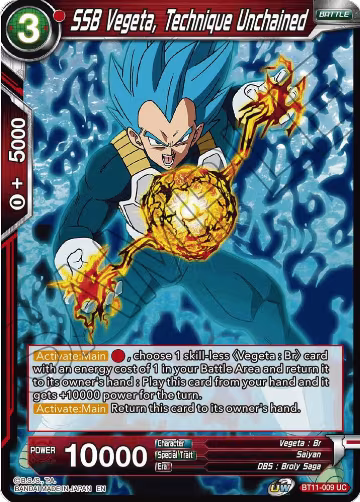 SSB Vegeta, Technique Unchained (BT11-009), Vermilion Bloodline — DB Super card price