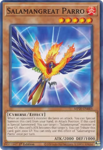 Salamangreat Parro (MP20-EN003), 2020 Tin of Lost Memories — Yu-Gi-Oh! card price