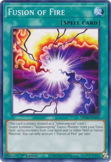 Fusion of Fire (MP20-EN025), 2020 Tin of Lost Memories — Yu-Gi-Oh! card price