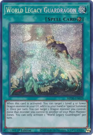 World Legacy Guardragon (MP20-EN029), 2020 Tin of Lost Memories — Yu-Gi-Oh! card price