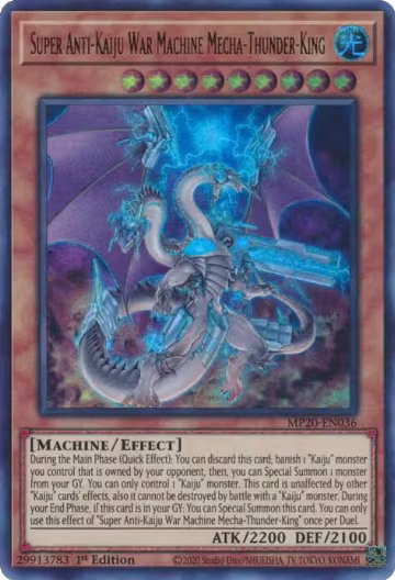 Super Anti-Kaiju War Machine Mecha-Thunder-King (MP20-EN036), 2020 Tin of Lost Memories — Yu-Gi-Oh! card price