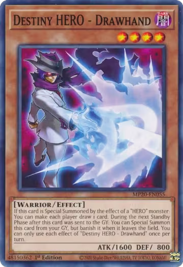 Destiny HERO - Drawhand (MP20-EN055), 2020 Tin of Lost Memories — Yu-Gi-Oh! card price