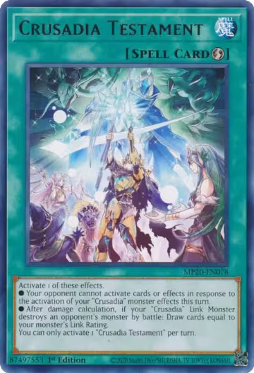 Crusadia Testament (MP20-EN078), 2020 Tin of Lost Memories — Yu-Gi-Oh! card price