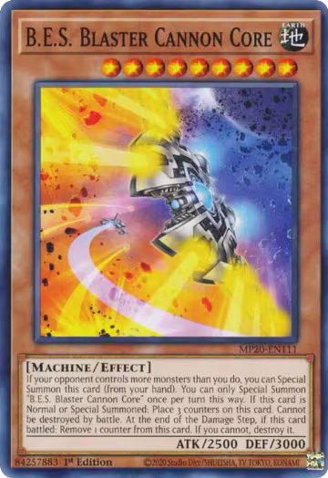 B.E.S. Blaster Cannon Core (MP20-EN111), 2020 Tin of Lost Memories — Yu-Gi-Oh! card price