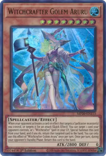 Witchcrafter Golem Aruru (MP20-EN113), 2020 Tin of Lost Memories — Yu-Gi-Oh! card price