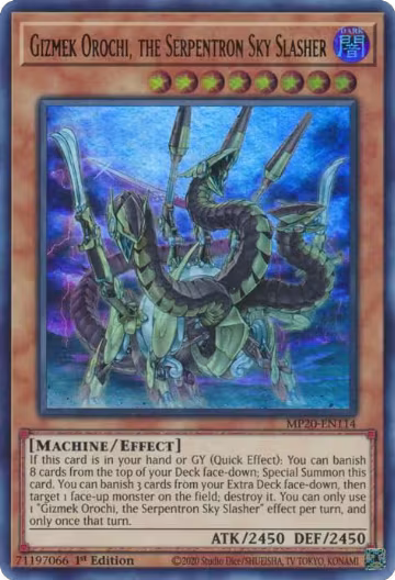 Gizmek Orochi, the Serpentron Sky Slasher (MP20-EN114), 2020 Tin of Lost Memories — Yu-Gi-Oh! card price