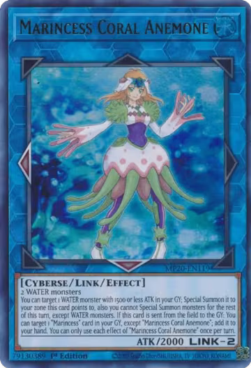 Marincess Coral Anemone (MP20-EN119), 2020 Tin of Lost Memories — Yu-Gi-Oh! card price