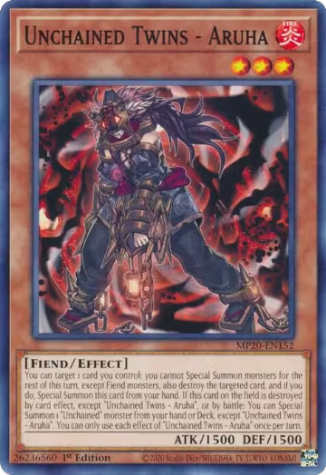 Unchained Twins - Aruha (MP20-EN152), 2020 Tin of Lost Memories — Yu-Gi-Oh! card price