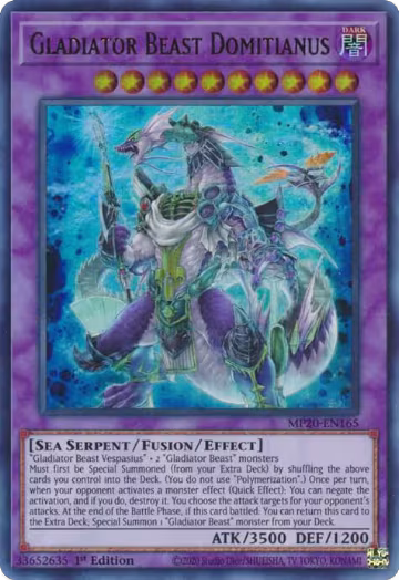 Gladiator Beast Domitianus (MP20-EN165), 2020 Tin of Lost Memories — Yu-Gi-Oh! card price
