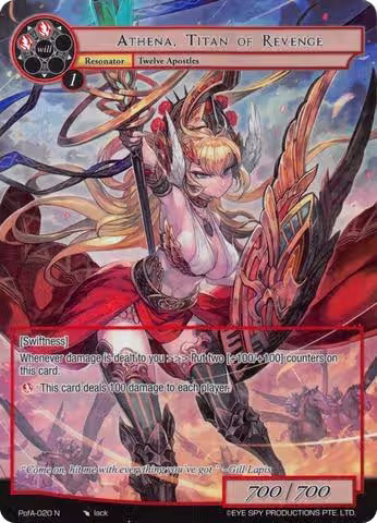 Athena, Titan of Revenge (Full Art) (PofA-020), Alice Origin IV: Prologue of Attoractia — Force of Will card price