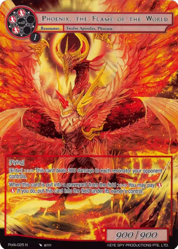Phoenix, the Flame of the World (Full Art) (PofA-025), Alice Origin IV: Prologue of Attoractia — Force of Will card price