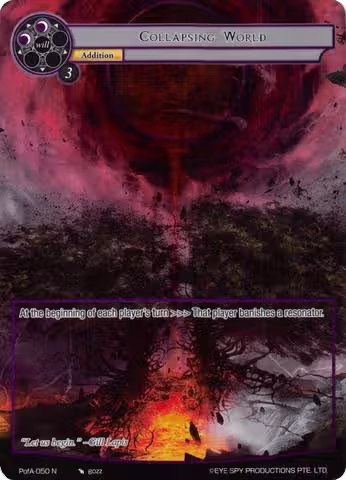Collapsing World (Full Art) (PofA-050), Alice Origin IV: Prologue of Attoractia — Force of Will card price
