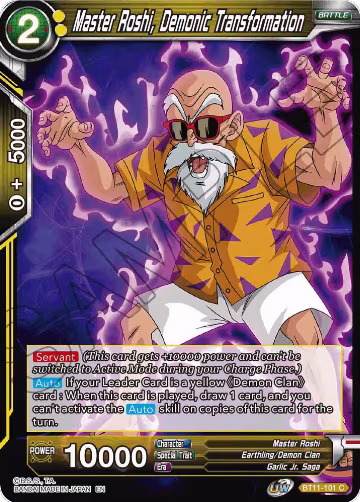 Master Roshi, Demonic Transformation (BT11-101), Vermilion Bloodline — DB Super card price