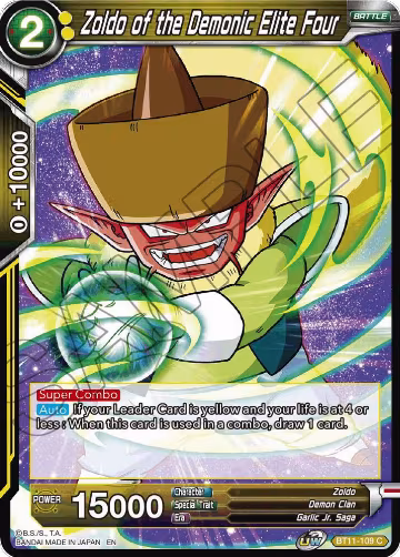 Zoldo of the Demonic Elite Four (BT11-109), Vermilion Bloodline — DB Super card price