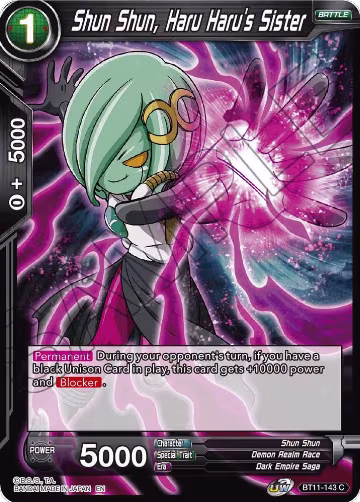Shun Shun, Haru Haru's Sister (BT11-143), Vermilion Bloodline — DB Super card price
