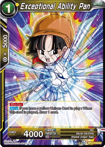 Exceptional Ability Pan (BT11-110), Vermilion Bloodline — DB Super card price
