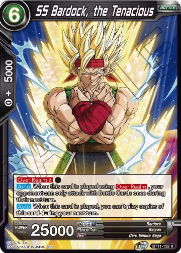 SS Bardock, the Tenacious (BT11-132), Vermilion Bloodline — DB Super card price