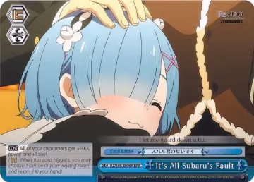 It's All Subaru's Fault (RRR) (RZ/S68-E096R RRR), ZERO Memory Snow — Weiß Schwarz card price