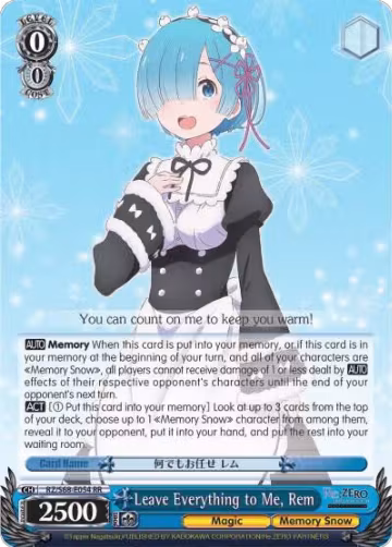 Leave Everything to Me, Rem (RZ/S68-E054 RR) — card price