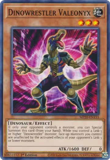 Dinowrestler Valeonyx (MP20-EN151), 2020 Tin of Lost Memories — Yu-Gi-Oh! card price